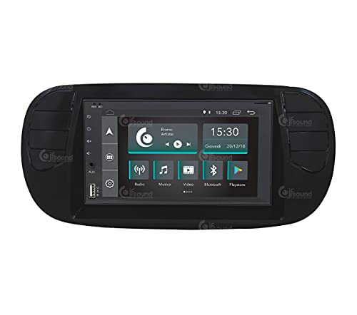 Radio de Coche para Fiat 500 Negro Mate GPS Bluetooth WiFi USB Dab+ Touchscreen 6.2" 4core Carplay AndroidAuto