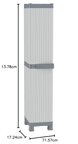 Terry, Base 2350 RUW, Armario 1 puerta, 4 Estantes. 35x43,8x181,8 cm