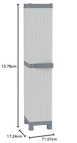 Terry, Base 2350 RUW, Armario 1 puerta, 4 Estantes. 35x43,8x181,8 cm