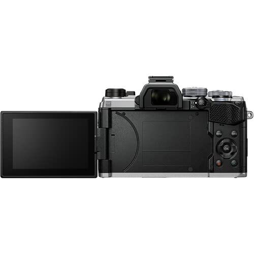 OM SYSTEM OM-5 Cámara con Sistema Micro Four Thirds con Objetivo M.Zuiko Digital 14-150mm F4-5.6 II, Sensor Live Mos de 20 MP, Estabilización de Imagen Mejorada de 5 Ejes, IP53, Plata/Negro
