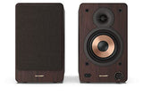 Sharp CP-SS30(BR) Pareja Altavoces estantería Activos 2vías, 60W RMS (2x30W) Carcasa Madera, Bluetooth v5.0, USB, óptica, Auxiliar, RCA, Ajuste Graves y Agudos, Rejilla extraíble, Mando a Distancia.
