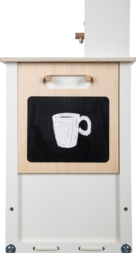 small foot Cocina Infantil Blanco Tasty, Madera Placa luz Sonido, Incl. Acc.de 5 Uni, de 3 años, 12673, Color Colorido