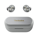 Technics EAH-AZ80E-S Auriculares Inalámbricos con Cancelación De Ruido, Bluetooth Multipunto 3 Dispositivos, Cómodos Intraurales, Carga Inalambrica, Plateado