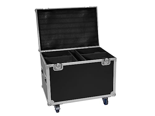 ROADINGER Flightcase 4 x TMH-W400 | PRO Flightcase con ruedas giratorias para 4 x TMH-W400