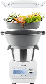 Catler Robot Cocina multifunción con más de 15 funciones y programas, hasta 10 personas, báscula integrada, cuenco de acero inoxidable, kit de accesorios completo, TC 8010