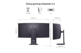 LG 45GX950A-B - Monitor Gaming Ultragear, 44.5", OLED 5K2K (5120 x 2160), 16:9, 165 Hz, 0.03 ms, G-Sync Compatible y FreeSync Premium Pro, Inclinación Ajustable, Morado Grisáceo