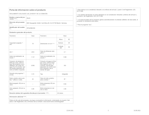 Bosch - Lavavajillas Totalmente Integrable, 45 cm, Serie 4, Home Connect, Motor EcoSilence, Blanco, SPV4EMX25E