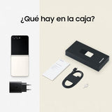 Samsung Galaxy Z Flip5, 256 GB + Cargador 45W - Teléfono Móvil Plegable con IA, Smartphone Android Libre, 8GB de RAM, Diseño Plegable, Beige (Versión Española)