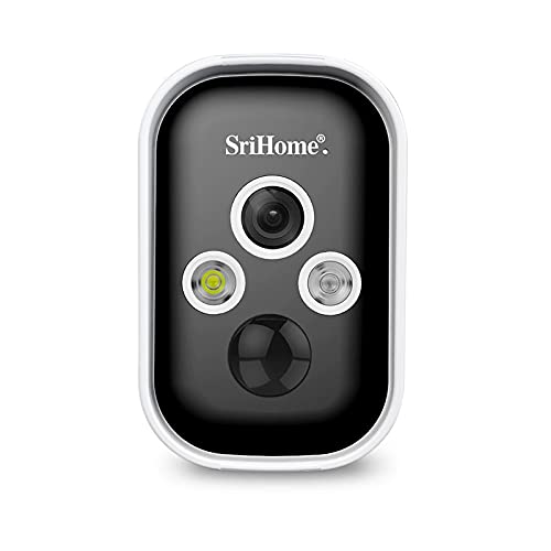Sricam Italia SH033 Kit WiFi inalámbrico Recargable 3 megapíxeles Sensor PIR Exterior/Interior soporta Tarjeta MicroSD Audio bidireccional