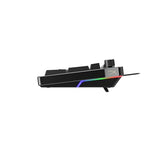HyperX Alloy Rise - Teclado mecánico para juegos intercambiable en caliente, PC, sensor de luz ambiental, montaje en junta, interruptores lineales