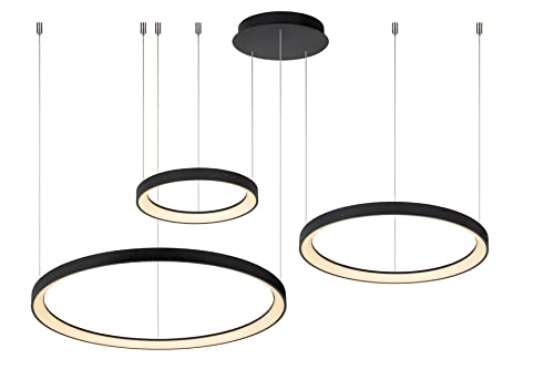 LUCIDE VIDAL - Pendelleuchten - Ø 78 cm - LED Dim. - 1x120W 2700K - Schwarz