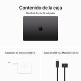 Apple 2023 MacBook Pro Portátil con Chip M3 Pro: CPU de 11 núcleos, GPU de 14 núcleos, Pantalla Liquid Retina XDR de 14,2 Pulgadas, 18 GB de Memoria unificada, 512 GB de SSD, Negro Espacial