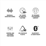 Marshall Minor IV Auriculares Inalámbricos Bluetooth, Auriculares Inalámbricos - Negro
