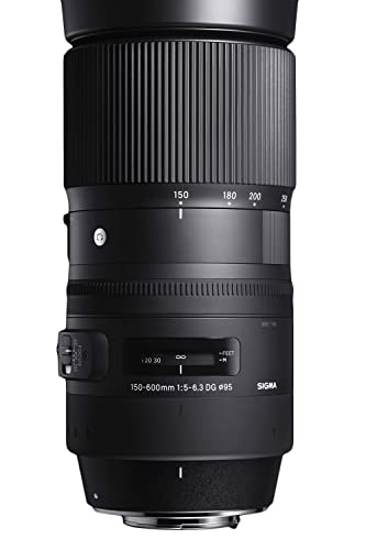 Sigma 150-600mm F5-6.3 DG OS HSM, Objetivo para cámara réflex Nikon F (150 - 600 mm, f/5 - 6.3), negro