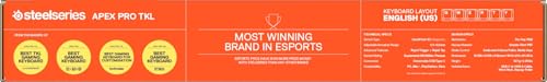 SteelSeries Apex Pro TKL Gen 3 Blanco - Teclado Mecanico Gaming - HyperMagnetic Interruptores OmniPoint 3.0 - Accionamiento Ajustable - Rapid Trigger - Preajustes - Rapid Tap - RGB - OLED - US QWERTY