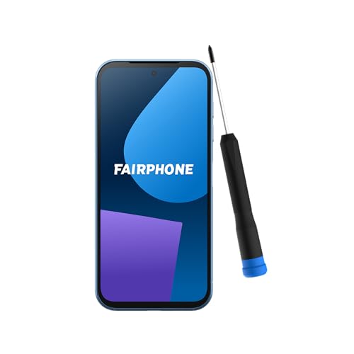 Fairphone 5 5G Smartphone sostenible (Pantalla de 6,46", cámara Dual de 50 MP, 8 GB/256 GB, 4200 mAh, Android 14) Incl. Destornillador iFixit, Azul Cielo