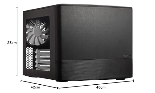 Fractal Design Node 804, Caja de Ordenador de sobremesa, Negro