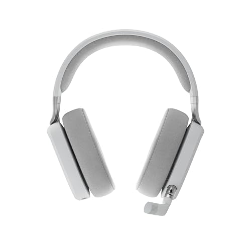 Fractal Design Scape Light - Auriculares inalámbricos para Gaming en PC - Micrófono Giratorio con Mute y antirruido - hasta 40 Horas de autonomía - Iluminación Ambiental configurable - Gris