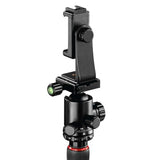 Hama Ramble II Duo - Trípode para cámara 2 en 1 y Soporte para teléfono móvil con Soporte para teléfono móvil, trípode Estable y Ligero de Carbono, trípode para Fotos de 3 Posiciones Extensible máx.