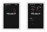 Pioneer DJ ® DM-40D-W Sistema Monitor de escritorio, Blanco, Cableado, Altavoz de 4''