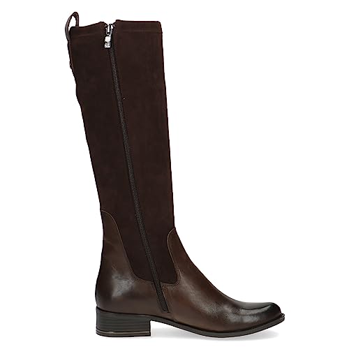 CAPRICE 9-25514-41, Botas planas para Mujer, Marrón (Dk Brown Comb), 37 EU