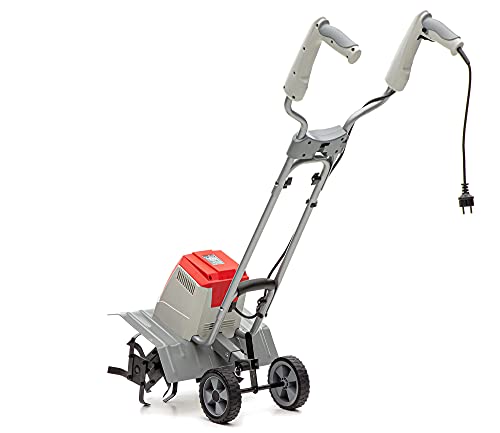 IKRA motoazada eléctrica motocultor IEM 1200, Ancho de Trabajo 40cm, Profundidad 20cm, Incluye extirpador Manual