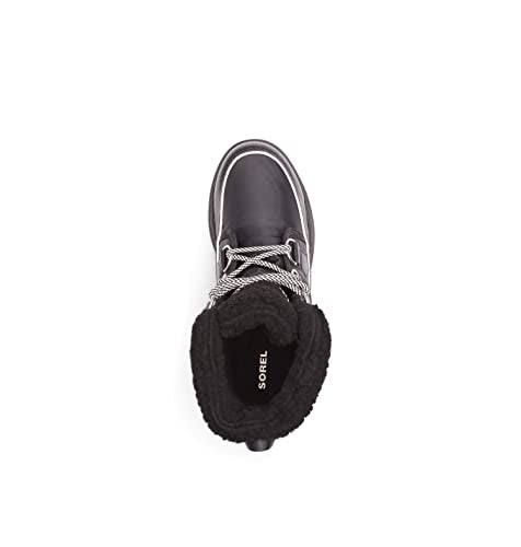 Sorel Explorer Carnival Waterproof, Botas de Invierno para mujer, Black X Sea Salt, 36.5 EU