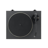 JBL Spinner BT, Tocadiscos Bluetooth con AptX-HD, cabezal extraíble, plato de aluminio y transmisión por correa, cartucho magnético móvil preinstalado, en negro y dorado