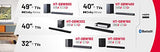 Sharp HT-SBW460, 3.1 Dolby Atmos, Barra de Sonido Envolvente Virtual 3D y subwoofer inalámbrico, Bluetooth, Experiencia 4K, HDMI ARC/CEC, Potencia máxima Total de Salida: 440w, Color Negro