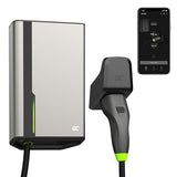 Green Cell GC HabuDen Wallbox 22 kW 32 A 5 m Type 2 Charging Cable Intelligent EV Charging Station with GC App Bluetooth WiFi Compatible with All Electric Cars Electric Car Home Charging with 22 kW /