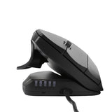 Contour Unimouse | Ratón de Juego ergonómico | Ratón con Cable | Ratón Vertical para Zurdos | Ángulo de 35 a 70 Grados | 6 Botones + Desplazamiento | para Windows y Mac Negro