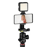 Hama Ramble II Duo - Trípode para cámara 2 en 1 y Soporte para teléfono móvil con Soporte para teléfono móvil, trípode Estable y Ligero de Carbono, trípode para Fotos de 3 Posiciones Extensible máx.