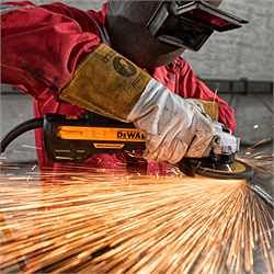 DEWALT DWE4357-QS - Mini-amoladora sin escobillas 125mm 1.700W 2.200-10.500 rpm Electrónica + Embrague + Arranque Suave + Freno + Bloqueo y re-arranque + Empuñadura Anti-vibración