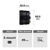 Sony SEL50F25G - Objetivo Full-Frame FE 50mm F2.5 G (Objetivo para Retratos, Gran Angular, Prime, Serie G), Negro