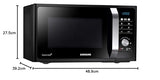 SAMSUNG MG23F301TCK/ET Microondas (Encimera, 23 l, 800 W, Botones, Giratorio, Retirable), Negro