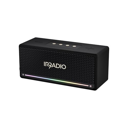 IRRADIO IR-M6 Classic, Altavoz Bluetooth portátil, 40 W, Doble woofer y Tweeter, Grado de impermeabilización IPX7, iluminación LED RGB, función True Wireless Stereo, Compatible con formatos MP3 y WA