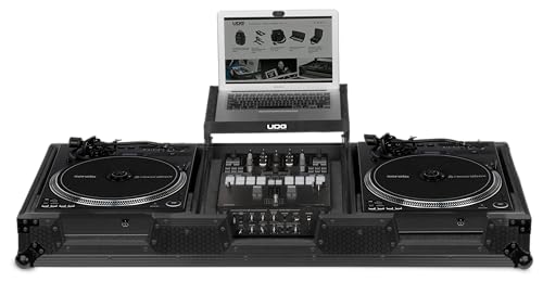 UDG FlightCase Pioneer PLX-CRSS12 y Mezclador de 25.4 cm/30.5 cm Blk Plus (portátil y Ruedas)