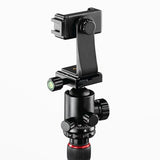 Hama Ramble II Duo - Trípode para cámara 2 en 1 y Soporte para teléfono móvil con Soporte para teléfono móvil, trípode Estable y Ligero de Carbono, trípode para Fotos de 3 Posiciones Extensible máx.