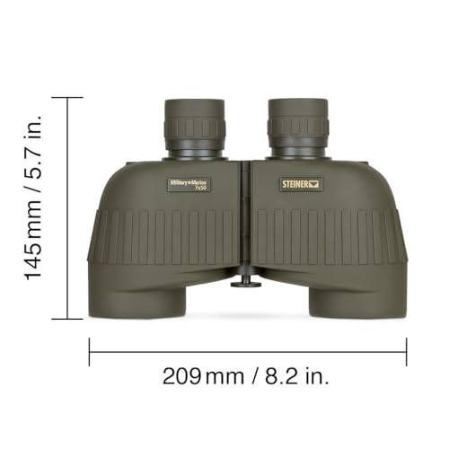 Steiner 2038 - Prismáticos Militares para Hombre (7 x 50 cm), Color Verde