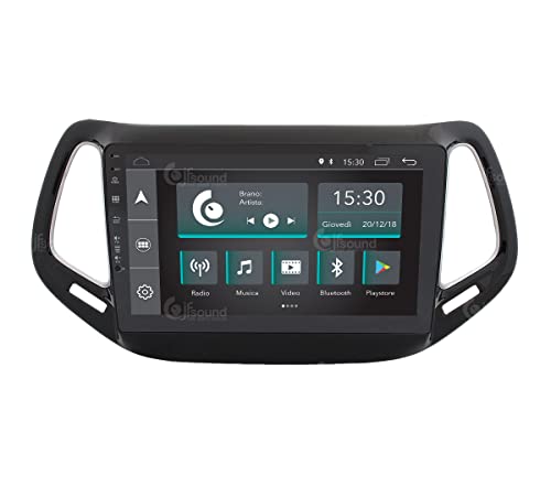 Jf Sound car audio system JF-031JCA-XDAB Autorradio de Ajuste Personalizado Compatible con Jeep Compass Android GPS Bluetooth WiFi Dab USB Pantalla táctil Full HD 10"