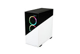 ENERMAXK8 ATX Mid Tower Carcasa para PC de Juegos de Cristal Templado, Incl. 3 Ventiladores ARGB PWM de 12 cm - USB3.2 Gen1 y USB3.2 Tipo C; ECA-EK8-WW-ARGB