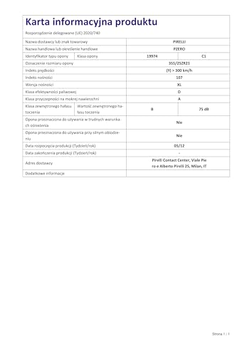 Pirelli P Zero - 355/25/R21 107Y - F/A/75 - Neumático veranos