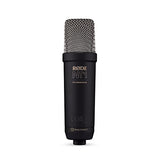 RØDE NT1 5a generación el micrófono con Condensador y Gran diafragma, Salidas XLR y USB, Soporte antivibraciones y Filtro antipop para grabación Vocal, producción Musical y de podcasts (Negro)