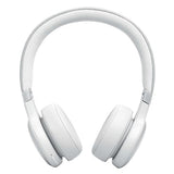 JBL Auriculares inalámbricos circumaurales Live 670 NC, con tecnología Bluetooth y cancelación adaptativa de ruido, hasta 65 horas de reproducción, blanco