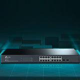 TP-Link TL-SG2218|Switch Inteligente Jetstream Gigabit de 16 Puertos con 2 Ranuras SFP