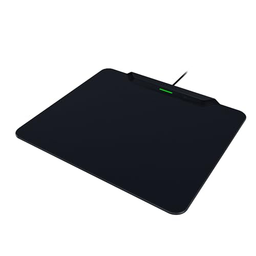 Razer HyperFlux V2 - Sistema de Alfombrilla de Carga inalámbrica para Ratones de Juego - Alfombrilla de ratón de Juego y Disco de Carga (indicador LED de Carga, pies de Goma Antideslizantes) Negro