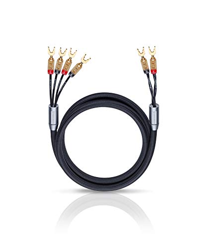OEHLBACH XXL Fusion Four 400 - Juego de Cables para Altavoces con Conectores apantallados (2 x 4 m), Color Negro