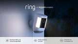 Ring cámara Pro con luces y enchufe (Spotlight Cam Pro Plug-In) | Cámara exterior con vídeo 2K, Ring Vision, detección de movimiento 3D (alternativa al CCTV) | 30 días de prueba gratuita de Ring Home