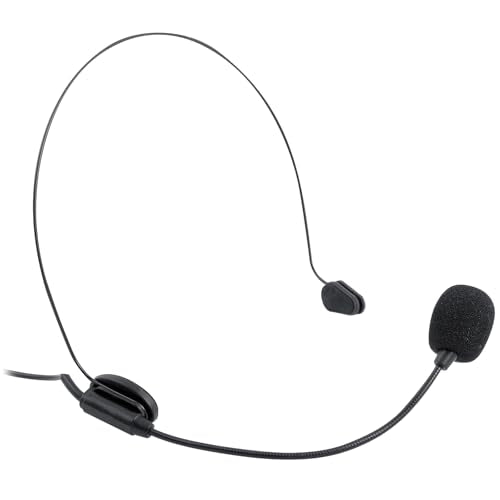 Trevi EM 408 UHF - Juego de micrófonos inalámbricos UHF con Diadema y Clip, Receptor Universal Jack de 6,3 mm, Ideal para presentaciones, Karaoke y enseñanza, Funcionamiento hasta 20 Metros