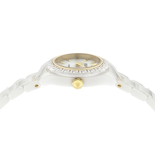 Versace Reloj Analógico para Mujer'S de Cuarzo Suizo con Correa en Cerámica VE9F00224